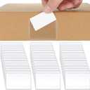 Jeyiour 100 Pcs Label Holders Adhesive Label Pockets Mailbox Tag Shelf Plastic Peel Stick Tag Clear Long Side Open Price Sign for Supermarket Bookshelf Library Business Student (2.4 x 1.6 Inch)