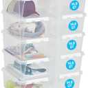 SmartStore Classic 15 Clear Storage Box, 14L/14.8QT BPA-Free Stackable Container with Secure Lid, Swedish Made Storage for A4 Papers & Games (10)