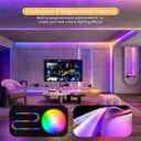 PAUTIX Dotless LED Lights,RGB Smart IC COB LED Strip Lights Addressable 16.4ft,UL-Listed 24V Chasing Effects Color Changing Flexible Tape Light for Party Kitchen Bedroom(Without Controller&Adapter)