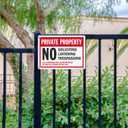 SmartSign Private Property Sign - No Soliciting, Loitering, Trespassing Sign - All Offenders Will Be Prosecuted | 10" x 14" EG Reflective Aluminum Metal, Made in USA, For Outdoor/Indoor