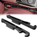 2PCS Car Seat Gap Filler Organizer, Car Side Seat Gap Filler with Phone Holder, Gap Stopper Fill Gap Between Seat and Console to Stop Things from Dropping Fit Cars SUVs TrucksBlack