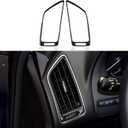 Dashboard Side Air Vent AC Outlet Interior Trim Cover for Infiniti Q50 Q60 2014 2015 2016 2017 2018 2019 2020 2021 2022 2023 2024 Decal Accessories (Carbon Fiber Grain)