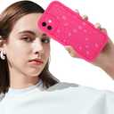 KANGHAR Case for iPhone 12 Leopard Printed Pattern Cute Cheetah Phone Case Soft TPU Shockproof Protective Cover for iPhone 12 6.1 Inch Hot Pink