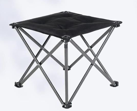 FUNDANGO Camping Folding Stool, Oversized Camp FStools Padded Outdoor Chair Foldable Footrest for Gardening Fishing Hiking 