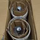 GyroVu 3 Color Temperature Small Table Lamp for Bedroom, Bedside Desk Reading Lamps, 21.5" Nightstand Ceramic Lamp for Kids Room, Living Room, Dorm, Home Office, Bulbs Included (Ceramic Orange White & Beige)