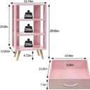 Aenuert Night Stand, Pink Nightstand with Drawer, Side Table with Open Storage, 3-Tier Modern End Table, Bedside Table for Small Space, Living Room, Bedroom