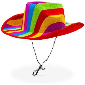 Adult Rainbow Party Cowboy Hat for Pride Parade Costume, Birthday Celebration