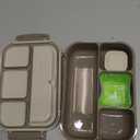 Bento Box Adult Lunch Box, Containers for Adults Men Women with 4 Compartments, Lunchable Food Container with Utensils, Sauce Jar, Muffin Liners, 40 Oz/5 Cup, Microwave & Dishwasher Safe, Brown (1200ML)