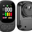 4in1 Plug in Carbon Monoxide Detector & Natural Gas Combination with 2.1'' HD Screen [CO Gas Temp Humidity] Propane Methane Combustible Gas Alarm (Black, 1 Pack)