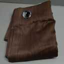 Estelar Textiler Brown and Greyish White Blackout Curtains 54 Inch Length, Full Light Blocking Gradient Grommet Drapes for Living Room, Thermal Insulated Ombre Curtains for Bathroom,52Wx54L,2 Panels