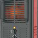 Comfort Zone 1500W Milkhouse Style Electric Utility Heater  Portable Workshop & Garage Space Heater with Adjustable Thermostat, 2 Heat Settings & Fan  All-Metal Heavy-Duty Design  Yellow/Black