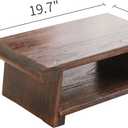 Japanese Altar Table,Folding Floor Table,Wood Small Low Meditation Table,Coffee Table for Living Room, Brown,19.7" x 11.8" x 7.9"