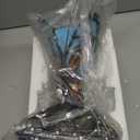 Small Tiffany Table lamp Stained Glass Butterfly Desk Lamp 7X5X9.8 Inch Accent Antique Light (Blue Butterfly)