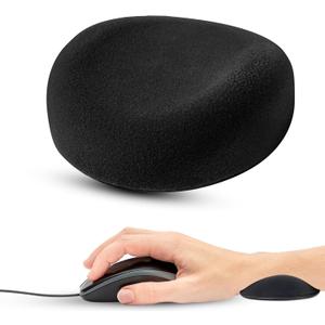 Comfy Glide Palm/Wrist Rest - Smooth Gliding Left and Right-Hand Ergonomic Memory Foam Wrist Support for Mouse or Keyboard - Anti-Fatigue - Stress and Pain Relief for Carpal Tunnel - Jet Black