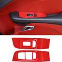 Voodonala for Dodge Challenger 2015-2023 Window Lift Trim Switch Panel Accessories for Dodge Challenger 2015-2023 (Red)