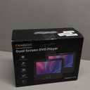 FANGOR 7.5 Inch Dual Car DVD Player, Portable DVD Player for Car with 5 Hours Rechargeable Battery, Last Memory, AV Out/in, Support USB/SD/Sync TV, All Regions