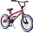 18 Inch Kids Freestyle BMX Bikes for 6-15 Years Old Boys Girls, Red Blue
