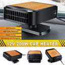 Car Heater & Defroster 12V Portable Car Heaters for Vehicle 200W Fast Heating & Cooling Fan with 360 Rotatable Base Plug In Windshield Defogger for Car,Truck,SUV,RV | Auto Heater for Winter Driving