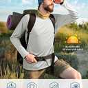 Roadbox Mens UPF 50+ UV Sun Protection Shirts Outdoor Long Sleeve SPF Rash Guard for Fishing Hiking Swimming Running (Medium, 2 Pack - Gray)
