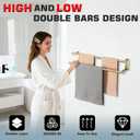 Alise Double Towel Bars for Bathroom Wall Mounted,24 InchSUS304 Stainless Steel Bathroom Towel Holder,Towel Hanger Towel Racks for Bathroom,Brushed Gold Towel Rod