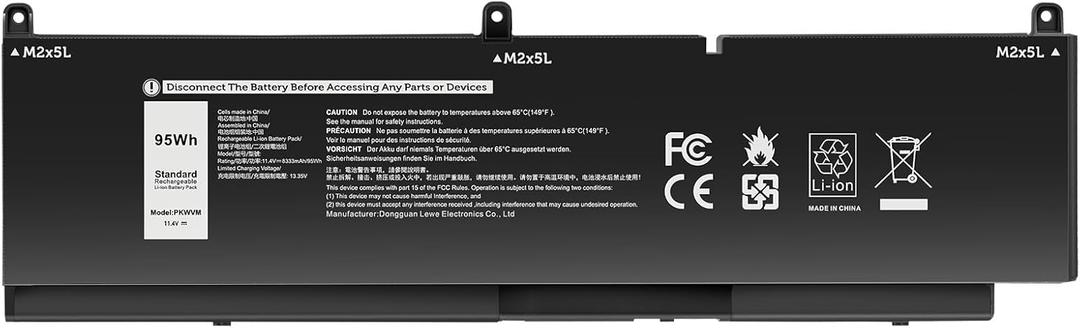 TREE.NB 95Wh PKWVM Laptop Battery Compatible with Dell Precision 7550 7750 7560 7760 Series Workstation Notebook C903V CR72X 0CR72X 17C06 068N03 447VR 0447VR P44E P93F P44E001 P44E002 P93F001 P93F002