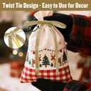 24 Pcs Light Brown Velvet Bows for Christmas Tree Decor, Elegant Velvet Pre-Tied Ribbon Bows Door Garland Vintage Ornaments for Christmas, Wreaths, Gifts and Home Decoration (5x7 Inch, 3/8'' Wide) (Khaki)