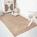 RAJRANG Large Jute Rug 6'x 9' - Handwoven Reversible Rigo Farmhouse Rectangle Area Rugs
