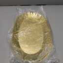 AVLA 6 Pack Plastic Serving Tray, Gold Serving Platter Set, Reusable Party Snack Serving Tray, Decorative Food Appetizer Platters for Dessert Table, Cupcake, Charcuterie, Cookies, 14" x 8.5"