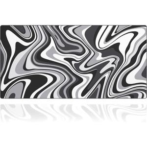Gamer Boss - Gaming Mouse Pad - 48 x 24 Inches - 4mm Thick with Stitched Edges, Non-Slip Rubber Base, Premium Cloth Mousepad, Desk Mat for Laptop, Keyboard, Computer & PC (Mega, Swirl)