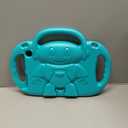 Lightweight Shockproof Kids Tablet Case with Handle, Bracket and Shoulder Strap, Incompatible with Nokia TCL -Cyan