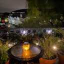 Brightech Ambience Pro Solar Powered Outdoor String Lights -27 ft Commercial Grade Waterproof Edison Patio Lights, Shatterproof LED String Lights for Outside, Porch - 12 Bulbs, 1W Soft White