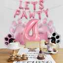 4th Dog Balloons 18pcs Lets Pawty Balloons Dog Paw Birthday Decor Pink 32 inch Pink Number Balloons 4 Mylar Foil Balloons for Lets Pawty Birthday Decorations Dog 4th Birthday Party Supplies