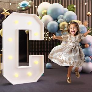 imprsv Marquee Light Up Letters, 3FT Marquee Letters for Birthday Baby Shower Wedding Decorations Light Up Letters for Engagement Party Decor, Large Marquee Letters for Party Decorations, Letter C (3 feet)