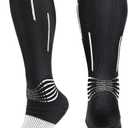 NEENCA Compression Socks, Medical Athletic Calf Socks for Injury Recovery & Pain Relief, Sports Protection1 Pair, 20-30 mmhg (Large, Black White)