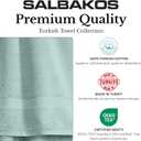 SALBAKOS 100% Turkish Cotton Bath Towels | 4 Piece Turkish Bath Towels 27x54 in Standard Size | Premium Hotel Quality, Super Absorbent, Thick & Plush Turkish Bath Towel (Seafoam Green, 4 Bath Towels)