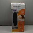 Comfort Zone CZ499R 1,500-Watt Oscillating Ceramic Tower Heater with Remote Control, 90-Degree Oscillation, Backlit Digital Thermostat with Temperature Display, Timer, and Built-in Overheat Sensor Silver