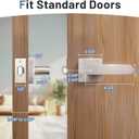 KNOBWELL 10 Pack Interior Door Handle,Satin Nickel Finish Door Levers, Passage Knob for Closet Hallway, Zinc Alloy Construction, 250,000-Cycle Durability