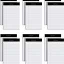 Oxford 5 x 8 Legal Pads, 12 Pack, Narrow Ruled, White Paper, 50 Sheets Per Writing Pad, Made in the USA (74019)