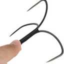Pack of 2, 5pcs Finishing Hooks Snagging Hooks Three Claw Grind Nonbarb Black Nickel Strong Anchor Hook for Fishing (Model 9A)