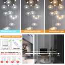 GEADI Gold Petal LED Chandelier, 119in Foyer Light for High Ceilings
108W Staircase Pendant with Remote, 3000K-6500K Dimming, 10000 Lumens, 118in Adjustable Wire for Entryway, Living Room