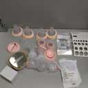 NCVI Electric Breast Pump 8782, Portable Hospital-Grade Double Pump with 4 Modes & 9 Levels, Anti-Backflow, Rechargeable Quiet Breastfeeding Pump for Efficient Comfortable Use at Home, Work or Travel (10 Piece Set, Pink)