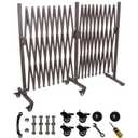 Expandable Barricade Gate for Dogs - Outdoor Adjustable Fence With 360 Wheels - Security Gate Expansion Size 196 x 15.5 x 40.5 Inch