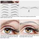 Maitys 12 Sheets 108 Pairs 4D Hair Like Waterproof Eyebrow Tattoos Stickers Temporary Transfer Brows Decal Peel off Fake Eyebrow Sticker Instant Authentic Brow Decal for Women(Lovely Style)