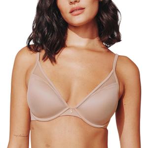 ThirdLove Classic Plunge Bra, Sexy Underwire V-Neck Bra for Small Breasts, Low Cut, No-Show Lines, Women's Everyday Comfort (36C, Taupe)