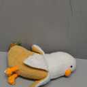 PEACH CAT Banana Duck Plush Toy Cute Plushie Hugging Plush Pillow Duck Stuffed Animal for Girls and Boys White 12"