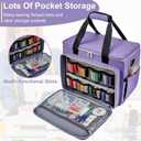 Anitor Sewing Machine Carrying Case with Removable Bottom Padding, Sewing Machine Bag Fits Most Standard Sewing Machines and Storage Sewing Accessories, for Singer, Brother, Janome, Purple(Bag Only), 16.5" L X 11" W X 12.5" H