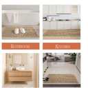 Waffle Bath Mat Upgraded Waffle Bath Mat Bathroom Rug Super Absorbent Non Slip Bathroom Rug Machine with Tassels Ideal for Hallway Bedroom Laundry Room(Beige,20 * 31in) (1'8" x 2'7" (Rectangular))