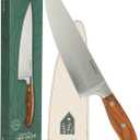 Bloomhouse - Two Time Oprah's Favorite Things Winner - 8-Inch Chef Knife  German Stainless Steel Blade with Forged Italian Olive Wood Handle, Full Tang Kitchen Knife for Slicing, Dicing & Chopping