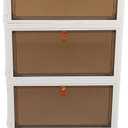 Foldable Shoe Rack Organizer, Large Capacity Transparent Shoe Storage Box 4 Layers Foldable Design with Wheels for Easy Moving