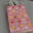 Glenmal 24 Pcs Daisy Flower Gift Bags Bulk Pink Flower Gift Bags Boho Daisy Party Favors Goodie Bag with Handles for Wedding Retro Birthday Spring Party Decorations Supplies, 6 Styles